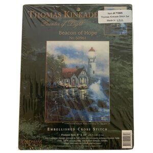 Thomas Kinkade Beacon of Hope Embellished Cross Stitch Kit No 50961 Candamar
